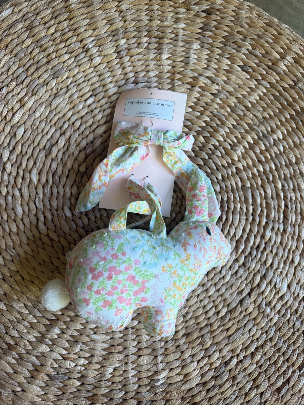 Cupcakes and Cashmere Floral Bunny Plush Purse